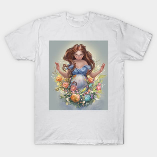 Pregnancy, mother, woman T-Shirt by Alla